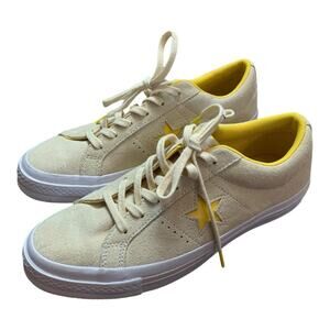 Converse women's 8 mens 6 yellow low top sneaker star pale two tone